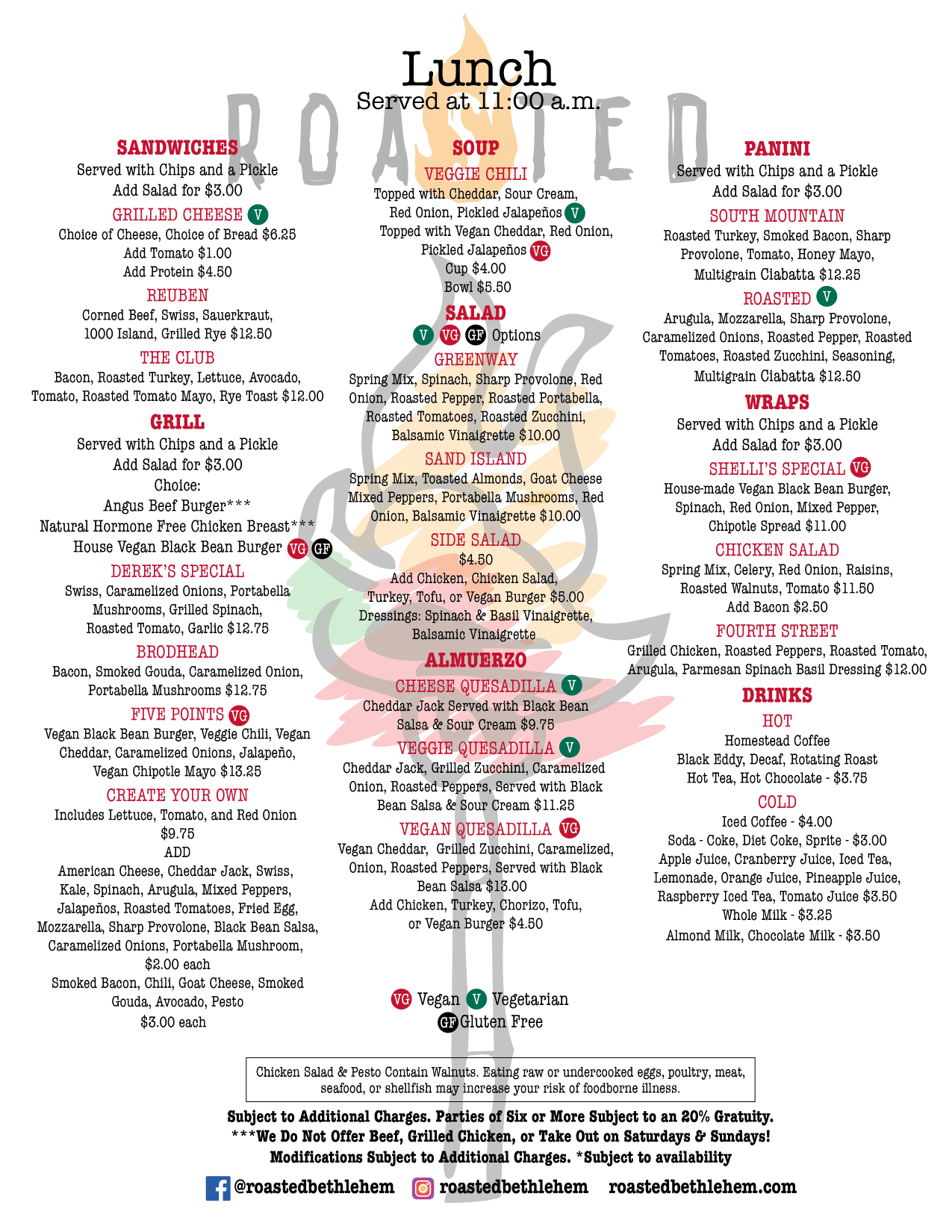 hotel bethlehem brunch menu pdf